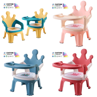Chaise haute pour bébé, siège rehausseur réglable et amovible en plastique, facile à transporter, pour l'alimentation des enfants