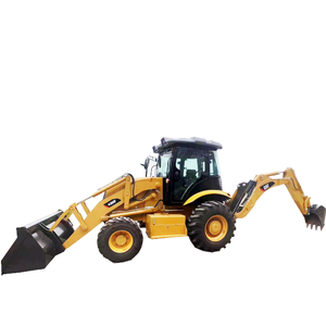Chargeuse-pelleteuse CAT 420F d'occasion avec bras télescopique, godet frontal 4-en-1, faible nombre d'heures de travail, pour travaux de construction - Product Image 1