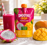 Bouteille souple personnalisable en plastique écologique de qualité alimentaire, imprimée en héliogravure, pour jus de fruits (ananas, mangue), lait et café