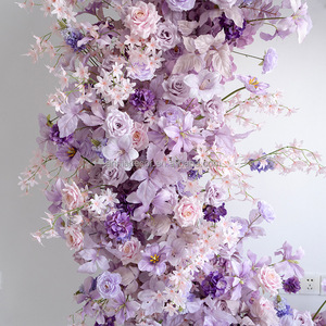 ดอกไม้ประดิษฐ์สีม่วงรูปดอกกุหลาบ Annielu สำหรับตกแต่งงานแต่งงานซุ้มดอกไม้ประดิษฐ์สีสันสดใส - Product Image 2