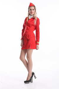 Costume <span class=keywords><strong>de</strong></span> déguisement pour femme, style hôtesse <span class=keywords><strong>de</strong></span> <span class=keywords><strong>l</strong></span>'<span class=keywords><strong>air</strong></span>, Ecowalson, adulte, vierge - Product Image 5
