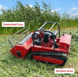 Pratico Tosaerba Cingolato Telecomandato <span class=keywords><strong>con</strong></span> Motore Diesel da 12HP, <span class=keywords><strong>Avviamento</strong></span> <span class=keywords><strong>Elettrico</strong></span>, Larghezza di Taglio 800mm, Prodotto in Cina - Product Image 3