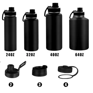 Customized Vaccum Insulated Custom Wide Mouth Sports Water Bottle Flask Double Wall Stainless Steel Water Bottles