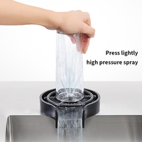 Lave-tasses automatique moderne en acier inoxydable écologique avec robinet, rinçateur de verres, pour évier de cuisine, bar, pichet à café et lavage de tasses