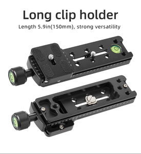 Rail coulissant BEXIN NNR, <span class=keywords><strong>plaque</strong></span> à dégagement rapide longue, clip pour objectif téléobjectif zoom, <span class=keywords><strong>support</strong></span> pour trépied Arca Swiss, tête de caméra à rotule - Product Image 2