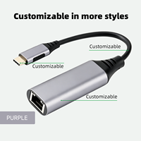 Adaptador USB-C a Ethernet WISTAR, Tarjeta de Red Gigabit RJ45 de 1000 Mbps, Tarjeta de Red LAN con Cable para MacBook Pro, Windows y Mac OS