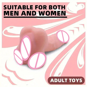Dildo Realista <span class=keywords><strong>de</strong></span> Silicona Suave 2 en 1 con Diseño <span class=keywords><strong>de</strong></span> Vagina, Masturbador, Juguetes Sexuales para Adultos, <span class=keywords><strong>Extensor</strong></span> <span class=keywords><strong>de</strong></span> Pene para Parejas Masculinas - Product Image 2