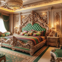 <strong>Hot</strong> <strong>Selling</strong> Luxurious French Retro European Design Solid Wood King <strong>Size</strong> <strong>Bed</strong> <strong>Frame</strong> with Hollow Carving