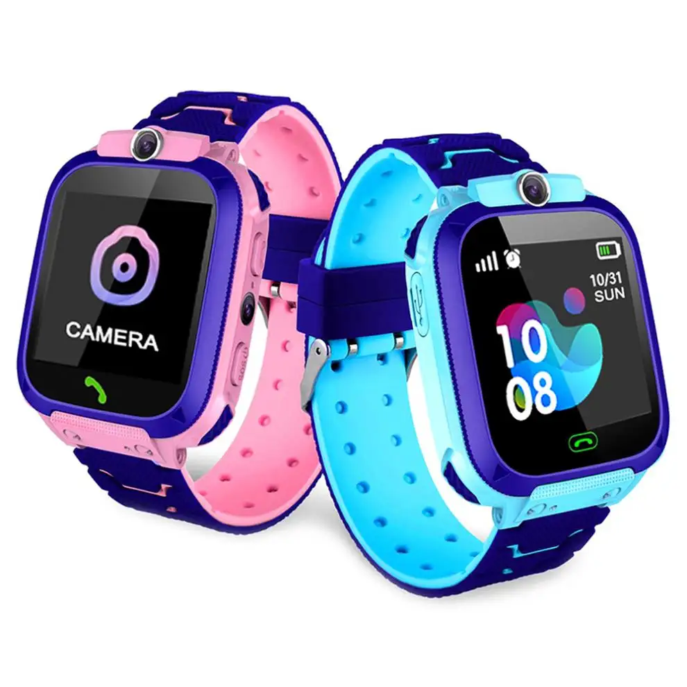 Q12 Impermeable Niños Smart Sos Antil-Lost Smartwatch Bebé 2G Tarjeta Sim Reloj Llamada Localización Rastreador Reloj