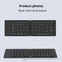Keyboard Mini Lipat Senyap untuk Tablet PC dengan Lampu Latar Matte dan Pengisian Daya yang Praktis