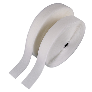 Wholesale non-adhesive woven sewing machine sewing <b>hook</b> and loop tapes fasteners clothing accessories white support OEM ODM - Product Image 2