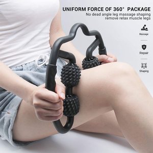 Anillo de ejercicio de Yoga de goma suave de 4 ruedas, palo de masaje de espuma de plástico, relajación muscular de piernas, cara, cabeza, brazo, accesorios de masaje deportivo - Product Image 3