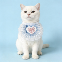 Bavoir en dentelle pour animaux de compagnie avec nœud, Bandana de luxe pour chien et chat, Accessoires de cou pour animaux de compagnie pour séances photo, Vente en gros