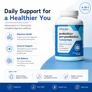 Cápsulas de Probióticos OEM Synbiotic 50 Mil Millones de UFC con Fibra Prebiótica para la Salud Intestinal, Sin OMG, Veganas, Venta al por Mayor, B2B - Product Image 3