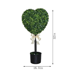 <span class=keywords><strong>Arbre</strong></span> topiaire en forme de cœur |   Boxwood artificiel de 32 pouces avec nœud |   Plante artificielle pour la décoration de la maison, du jardin et du patio - Product Image 2