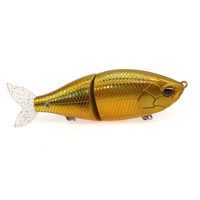 Leurre en plastique dur 2 sections Glide Bait Rattled Soft Tail Slow Sinking Swimbait Suspending Fishing Jointed Lure