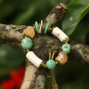Fashion Beaded Bracelet 316L Stainless Steel PVD Gold Plating Sustainable Resistant - Product Image 3