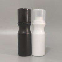 Yüksek kalite 50ml 75ml 100ml 120ml beyaz siyah HDPE plastik boş ayakkabı lehçe şişe sünger aplikatör için giyim ayakkabı özel