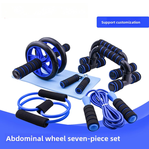 XLAN Ensemble de 7 pièces : Roue abdominale, support de pompes, ensemble d'entraînement multifonctionnel, petit kit de <span class=keywords><strong>fitness</strong></span> pour la maison - Product Image 6