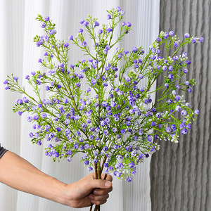Tallos <span class=keywords><strong>de</strong></span> Gypsophila Artificiales <span class=keywords><strong>de</strong></span> Tacto Real, <span class=keywords><strong>de</strong></span> Goma Suave, para Decoración <span class=keywords><strong>de</strong></span> Mesa <span class=keywords><strong>de</strong></span> Comedor, Arreglos Florales, Venta al Por Mayor - Product Image 2
