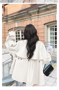 Femmes 2025 nouveau printemps automne à la mode <span class=keywords><strong>Petite</strong></span> grande taille Cape <span class=keywords><strong>Trench</strong></span> Coat - Product Image 3