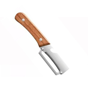 Nuevo pelador con mango de madera, pelador de calabaza de acero inoxidable, pelador de frutas multifuncional de calidad para cocina, pelador de calabaza, totalmente de acero - Product Image 5