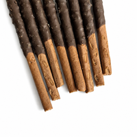 Bâtonnets de biscuits enrobés de chocolat certifiés Halal 40g avec bonbons pétillants, collation sucrée croustillante, fourniture d'usine, marque privée