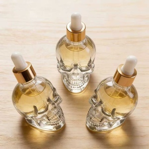 Wholesale 30ml 50ml 100ml <strong>Skull</strong> Shaped Small <strong>Glass</strong> Dropper <strong>Bottles</strong> with Screw Lids Custom Label Durable for Skin Care Serum - Product Image 6