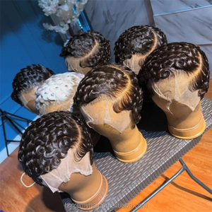 13x4ลูกไม้ด้านหน้าสำหรับ pixie ตัดสั้นหยิกวิก<span class=keywords><strong>ผม</strong></span>แท้บราซิลเลี่ยนสไตล์<span class=keywords><strong>สั้น</strong></span><span class=keywords><strong>ของ</strong></span><span class=keywords><strong>ผู้หญิง</strong></span>สีดำลูกไม้โปร่งแสง HD 6นิ้ว - Product Image 2