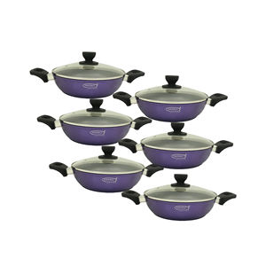 Ensemble d'ustensiles de cuisine en aluminium antiadhésif personnalisé de haute qualité orienté vers l'exportation marmite batterie de cuisine ensemble de casseroles colorées du Bangladesh - Product Image 5