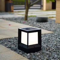 Nouvelles lampes de jardin LED rechargeables activées par l'énergie solaire lampes de colonne extérieures étanches pour décor de paysage alimentation ca IP65