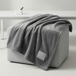 Luxury Embroidered Flannel Throw <b>Blankets</b> for Hotel Lobby and Sofa Custom Logo Bulk Wholesale Warm Cozy Decorative Hospitality - Product Image 1