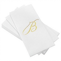 2-lagige weiße Papierservietten, luxuriöse Hochzeits-Cocktail-Einwegservietten mit individuellem Logo, Party-Tischware