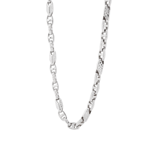 Magnificent Mirror Finish White Pt950 Oversize Neck Cordon For Unisex Hip Hop Stage Bold Solid Platinum Showpiece - Product Image 4