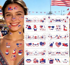 Tsyo ฟุตบอลโลกถ้วยสหรัฐอเมริกาธีมธงรอยสักชั่วคราวแฟนฟุตบอลของที่ระลึกงานปาร์ตี้รักชาติสติกเกอร์โปรดปราน - Product Image 1