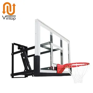 M. Dunk Aro montado en la pared para exteriores Durable Profesional Altura ajustable Soporte de aro de baloncesto con borde para niños