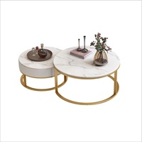 Panneau de salon en marbre, de luxe moderne, pour Hall d'hôtel, combinaison de meubles ménagers, Table basse ronde