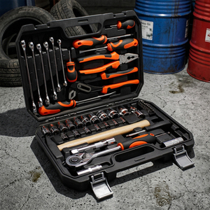 58PCS Vehicle <b>Tool</b> Auto Repair Socket 1/4" 1/2" <b>Hand</b> <b>Tool</b> <b>Set</b> Box <b>Set</b> Tire Repair Mechanical <b>Tool</b> Ferramentas Kits - Product Image 3