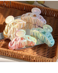 Pince à Cheveux Nœud Queue de Sirène Dégradée de Haute Qualité, Couleur Bonbon Irisée, Pince Requin pour Coiffure Demi-attachée, Vente en Gros - Product Image 6