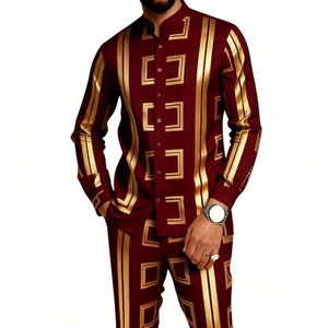 Completo da <span class=keywords><strong>Uomo</strong></span> Personalizzato per le Feste, Stile Casual da Strada, Colletto Rialzato, alla Moda, <span class=keywords><strong>Slim</strong></span>-<span class=keywords><strong>fit</strong></span>, a Maniche Lunghe, Stampa Digitale, per Sport all'Aperto - Product Image 3