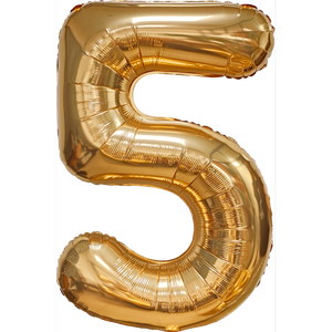 Globo de aluminio dorado con el número 5 para fiestas, decoración para fiestas de cumpleaños, celebraciones - Product Image 3