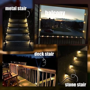 Capteur de mur solaire LED étanche haute luminosité, adapté aux extérieurs de maison, lumière blanche chaude, éclairage de <span class=keywords><strong>jardin</strong></span> certifié - Product Image 5