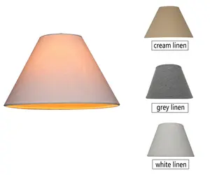 China Lieferanten prägnante Design Lampe Zubehör Kegelform modernen Leinens chirm Lampen schirm für Tisch Stehlampe