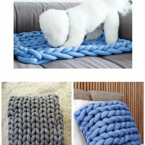 Chunky sợi siêu mềm có thể giặt siêu cồng kềnh sợi len khổng lồ cho cánh tay cực đan tự làm ném Sofa giường chăn gối giường vật nuôi - Product Image 4