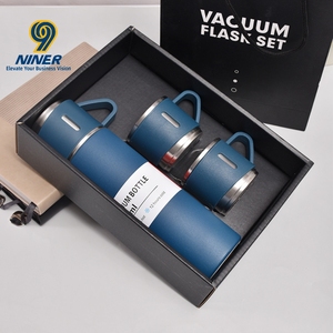 500ml đôi-tường thép không gỉ cốc cốc nhiệt chai nước Bộ quà tặng với 2 thêm Ly chân không cầm tay Flask cho tách trà - Product Image 2