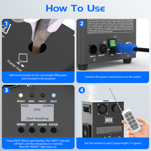 آلة الألعاب النارية الباردة شرارة DMX512 جهاز تحكم عن بعد لاسلكي معدات خاصة آلة شرارة باردة لحفلات الزفاف دي جي - Product Image 5