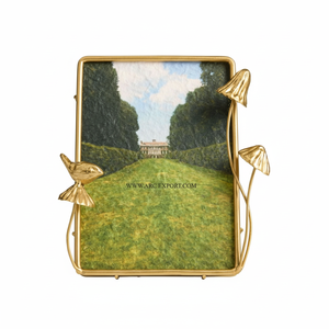 Cadre Photo de haute qualité pour vitrine et décoration de table cadre de cadrage but couleur or plaqué forme carrée aluminium - Product Image 1