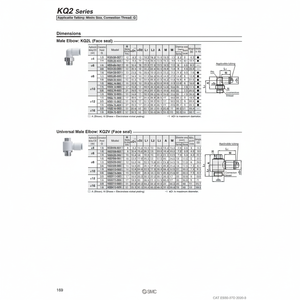 นิวเมติกส์แบบสัมผัสเดียว KQ2L10-G03A ชิ้นส่วนนิวเมติก SMC - Product Image 1