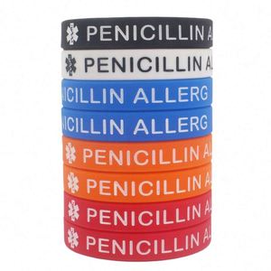 Pulsera de Silicona de Protección Ambiental y Seguridad, Pulsera de Goma de Advertencia Médica Hospitalaria para Alergias a la Penicilina - Product Image 1