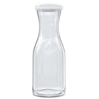 Ensemble de 4 carafes en verre transparent de 1 litre avec couvercle pour servir les boissons